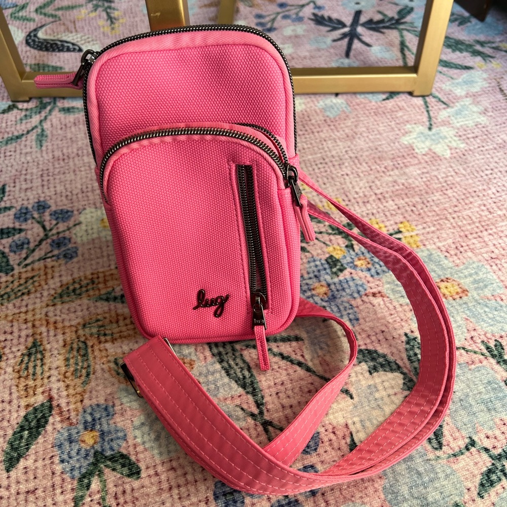 Lug Vibrant Pink Crossbody Bag with Adjustable Strap